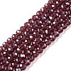 Electroplate Glass Beads Strands EGLA-A044-T4mm-A13-1