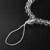 Rondelle Glass & Polymer Clay Rhinestone Beads Phone Hand Strap Chains HJEW-YW0001-05D-2