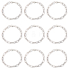 20Pcs Iron Cable Chain Bracelets for Women Men BJEW-SC0001-42-6