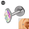 G23 Titanium Cubic Zirconia Horse Eye 17 Gauge Threadless Labrets for Women Men WG9E7C9-25-1