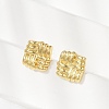 Brass Stud Earrings EJEW-H154-08A-G-3