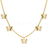 1pc Alloy Butterfly Pendant Necklaces for Women WG64711-04-1