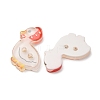 2-Hole Printed Transparent Resin Buttons RE-CBA858C-21-2