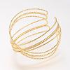 Brass Cuff Bangle BJEW-P168-D-2