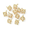 Brass Cubic Zirconia Charms KK-G462-50KCG-3