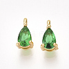 Brass Cubic Zirconia Charms KK-T038-367G-02-1