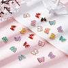 SUNNYCLUE 100Pcs 10 Colors Alloy Enamel Charms ENAM-SC0002-90-4