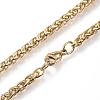 304 Stainless Steel Wheat Chain Necklaces NJEW-D285-13G-2