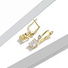 Brass Micro Pave Cubic Zirconia Hoop Earring EJEW-BB36360-4
