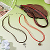 6Pcs 3 Colors 1MM Polyester&Cotton Waxed Cord 5-Strand Necklace Making MAK-TA0001-36B-6