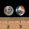 Half Rainbow Plated Glass Beads EGLA-P059-02A-HR02-2