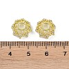 Brass Micro Pave Cubic Zirconia Beads Caps KK-B087-16B-G-3