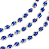 1 Yard Brass Glass Rhinestone Chains KK-NB0003-96B-1