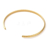 Ion Plating(IP) 304 Stainless Steel Textured Open Cuff Bangles BJEW-G714-01G-3