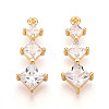 Brass Micro Pave Cubic Zirconia Pendants X1-KK-N261-118A-G-1