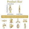 8Pcs 8 Styles Ocean Theme 304 Stainless Steel Charms STAS-CJ0003-52-2