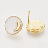 Brass Stud Earring Findings LS-X-KK-N216-37G-03-NF-1