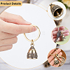 Christmas Brass Bell Pendant Keychain KEYC-WH0027-96-4