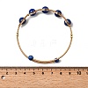 Natural Lapis Lazuli Wrapped Cuff Bangle BJEW-A122-07B-5
