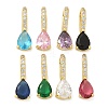 Brass Micro Pave Cubic Zirconia Pendants KK-U050-05G-01-1