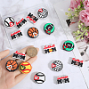 18Pcs 9 Styles PVC Plastic Beads FIND-SC0011-81-3