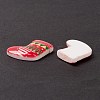 Christmas Themed Opaque Resin Cabochons CRES-P022-09-4