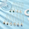 Natural & Synthetic Mixed Gemstone Teardrop Dangle Stud Earrings EJEW-JE05712-2