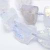 Electroplated Natural Quartz Crystal Beads Strands G-F555-01F-3