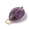 3Pcs 3 Styles Natural Amethyst Pendant PALLOY-JF02576-03-4