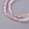 Electroplate Glass Beads Strands EGLA-E057-01B-01-3