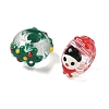 Christmas Glass European Beads LAMP-F132-01-2