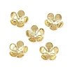 5-Petal Flower Brass Bead Caps KK-F921-11G-1