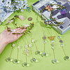 2Pcs 2 Styles Iron & Acrylic & Imitation Leather Suncatchers HJEW-OC00260-3