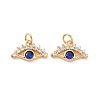 Eye Brass Micro Pave Cubic Zirconia Charms KK-G435-19G-2
