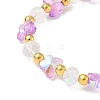 Glass Beaded Stretch Bracelets WGF21B9-05-2