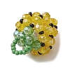 Glass Seed Beaded Pendants PALLOY-GD00003-01-4