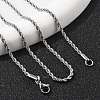 Non-Tarnish 304 Stainless Steel Rope Chain Necklaces NJEW-F226-03P-03-3