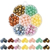175Pcs 7 Styles Round Natural Tiger Eye & Green Aventurine & Red Jasper & Topaz Jade & Dyed Persian Jade & Blue Spot Jasper & Yellow Jade Box Sets DIY-FS0007-08-1