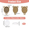 80Pcs Zinc Alloy Connector Cabochon Settings FIND-CA0011-28-2