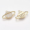 Brass Micro Pave Cubic Zirconia Pendants X-KK-T038-513G-2