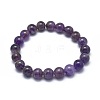 Natural Amethyst Bead Stretch Bracelets X-BJEW-K212-B-034-5