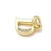 Brass Micro Pave Cubic Zirconia Charms KK-I382-03G-D-2