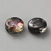Transparent Electroplated UV Plating Glass Beads GLAA-TAC0024-12D-U-2