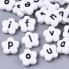 Opaque Spray Painted Acrylic Beads X-SACR-N009-21-1