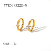 Elegant Stainless Steel Hoop Earrings QA3505-4-1