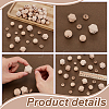 90Pcs 6 Styles Unfinished Wood European Beads WOOD-GA0001-85-4