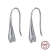 Anti-Tarnish Rhodium Plated 925 Sterling Silver Earring Hooks STER-K168-116P-1