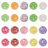 20Pcs 10 Colors AB Color Plated Acrylic Rhinestone Beads OACR-PH0004-01-12
