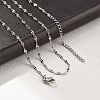 Brass Dapped Chains Necklaces for Women NJEW-D302-23P-2