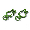 Spray Painted Eco-Friendly Alloy Swivel Snap Hooks Clasps X-PALLOY-T080-12-NR-4